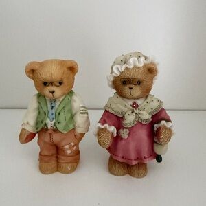 Charming Teddy Bear Couple Figurines